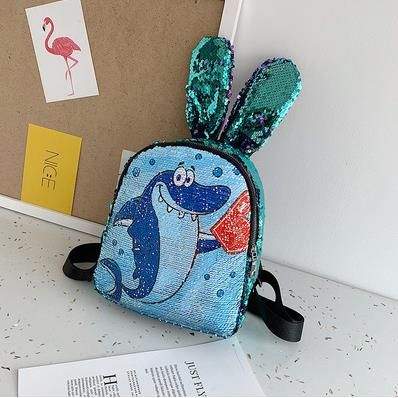 New Design Reversible Sequins Unicorn Cartoon School Backpack for Girls Pu Lrather MiniTravel Backpack Fashion Shoulder Bag