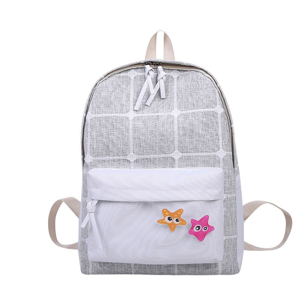 Ladies Canvas Wear-Resistant Color Art Backpack Shoulder Bag Backpack Fashion bag mochila mujer #j4s
