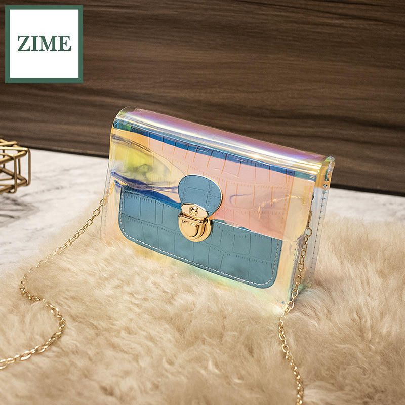 Zime Summer and Autumn Korean Ladies One-Shoulder Diagonal Bag Trendy Wild Colorful Small Square Bag