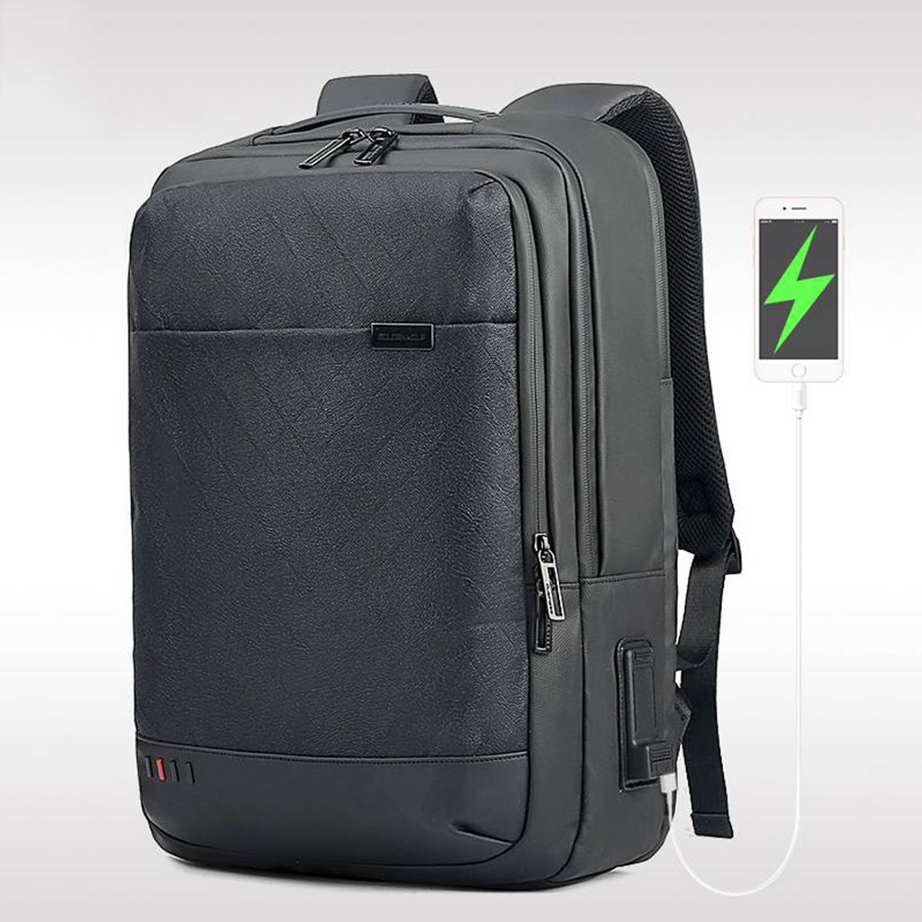 ARCTIC HUNTER B00328 RHOMBUS Waterproof Laptop Business And Professional Travel Backpack (Pattern Black)