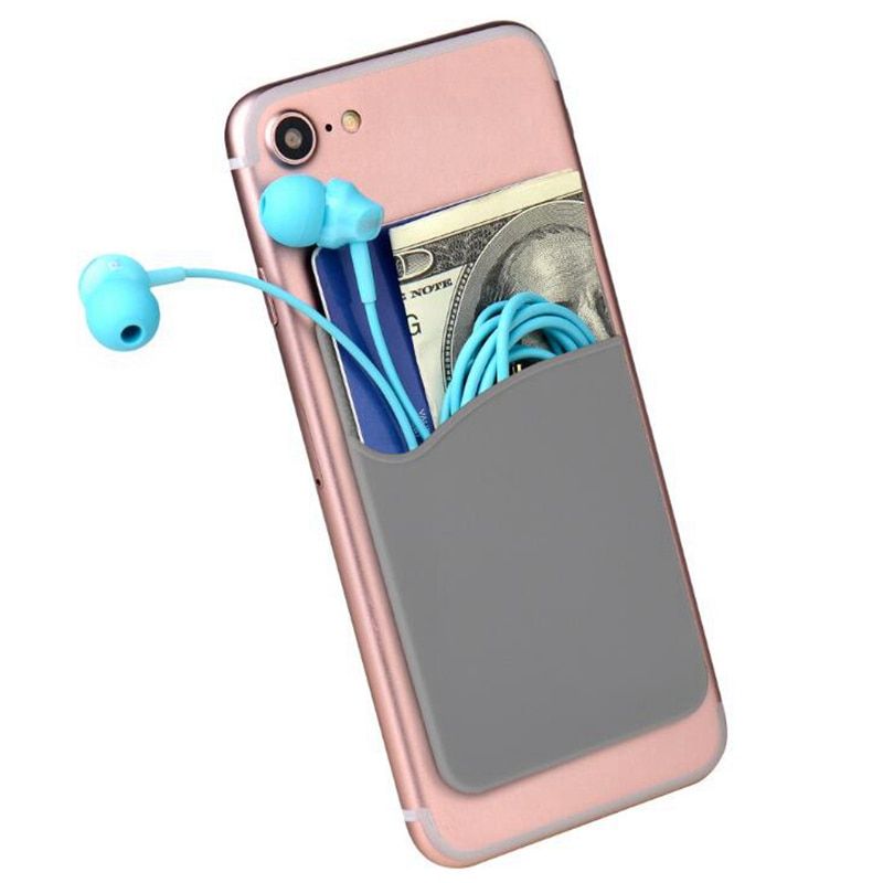 Creative Phone Wallet Sticker Cell Card Holder Case Women Men Business Credit ID Card Creditcard Holder Pocket Stick Adhesive