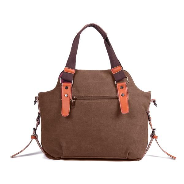 good looking Women Canvas Casual Vintage Large Capacity Canvas Handbag Shoulder Bag Crossbody Bags #coffee