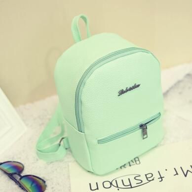 New Fashion Women Backpack Korea High quality PU leather Candy Color College Shoulder Bag Sweet girl traveling mini Female bag