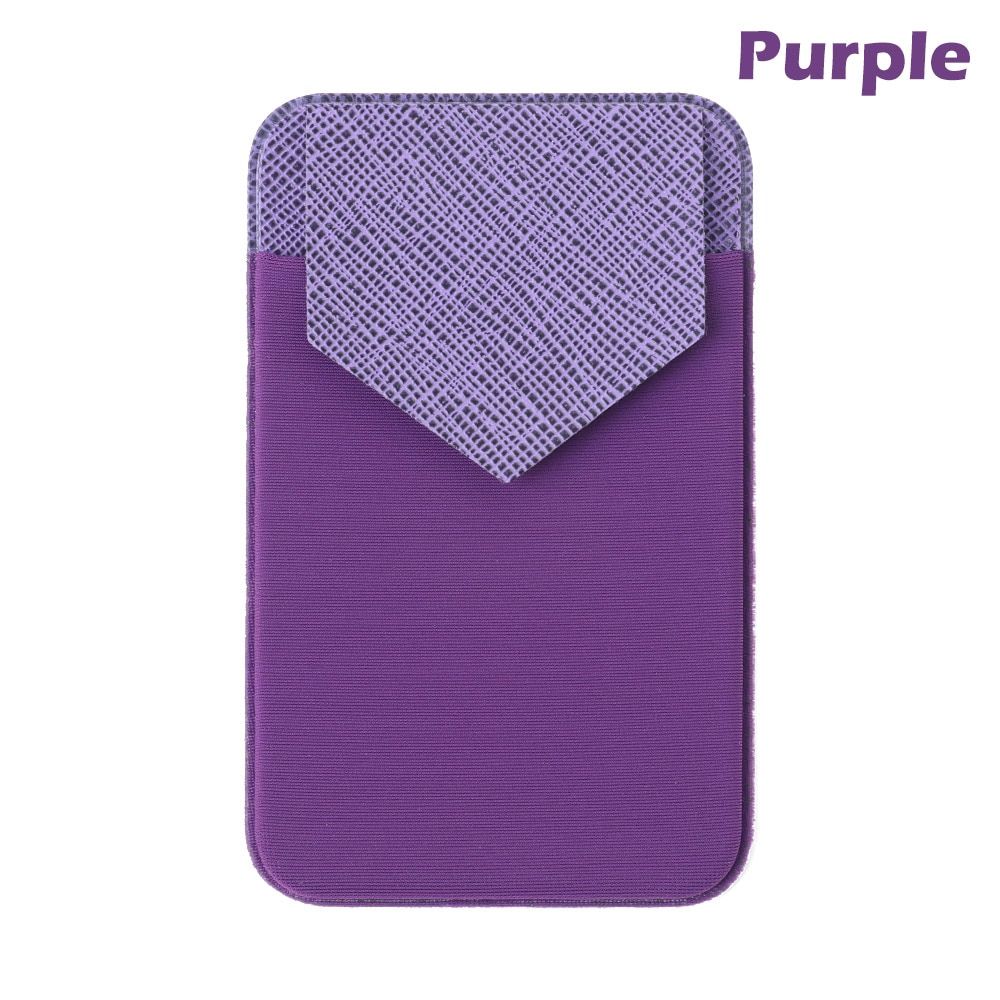 Fashion Elastic Mobile Phone Wallet Card Holder Credit ID Card Holder Adhesive Sticker Pocket Case Leather Cell Phone Pocket