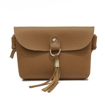 HTNBO 2021 Mini Women Messenger Bags PU leather Women Shoulder Bag Tassel Solid Clutches Women Wild Cross body Bags Tote A30