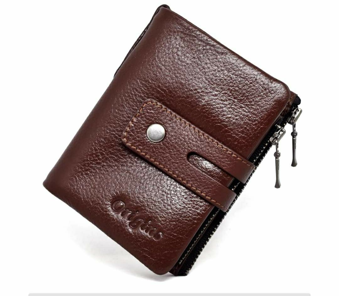 99.99%Leather Rfid Wallet Men Pocket Coin Purse Short Male Money Bag Quality Designer Mini Wallet Small