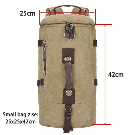 Large Capacity Man Travel Bag Mountaineering Backpack Men Bags Canvas Bucket Shoulder Backpack 012 Solid Bag Soft Handle Fashion