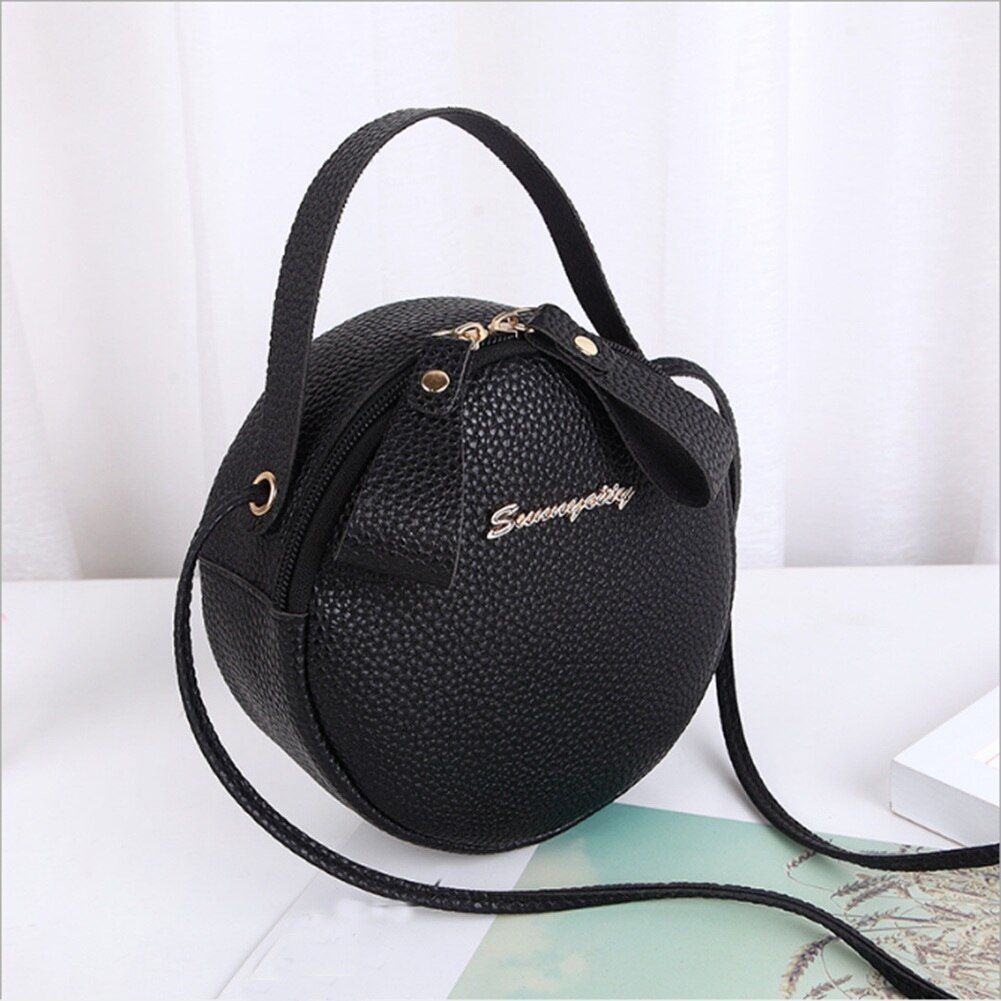 Fashion Women Bag Simple Design Messenger Bag for Female Mini Circular Handbag PU Leather Lady Crossbody Bag 2021 New