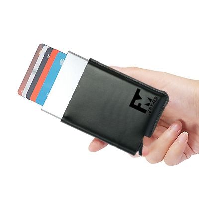 Leather Cover with Aluminium Credit Card Holder For Men Or Women
