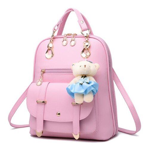 GUSURE Women Backpacks PU Leather School Shoulder Bags Teenage Girls College Student Casual Bag Knapsack Book Backpacks