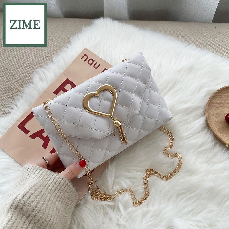 ZIME Korean style ladies tassel shoulder bag summer and autumn personality chain messenger purse