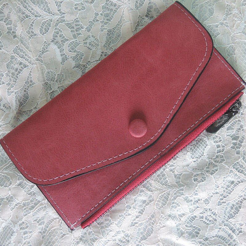 1 Pcs Women Wallet Purse Long Design Zipper PU Leather Money Coin Credit Card Holder XIN-Shipping