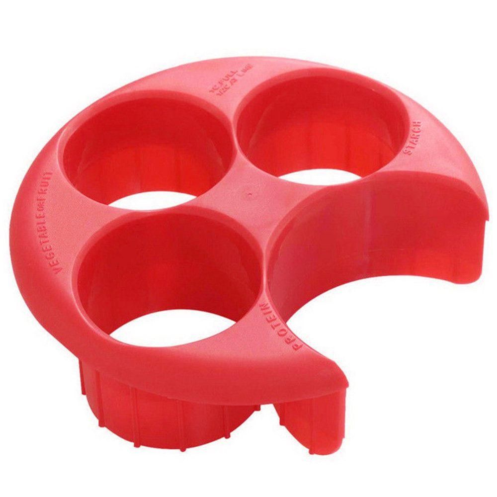 Food Control Meal Measure Plate Diet Portion Weight Loss Healthy Eating Slim New, Red