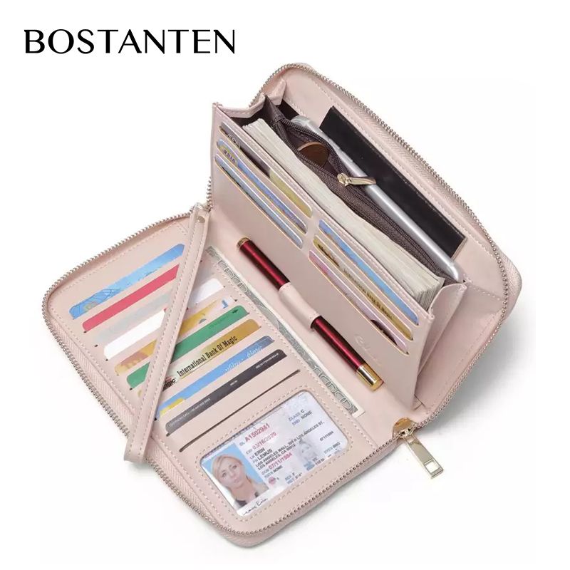 Women Wallet Wristlet Leather Ladies  Bifold Clutch Checkbook Credit Card Holder Organizer Purse