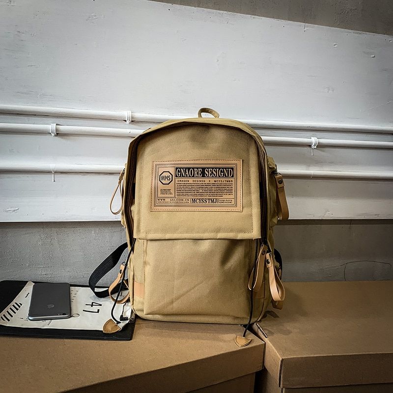 Backpack men's tide brand casual ple campus stubag female tide Korean version ins super fire wild Japanese