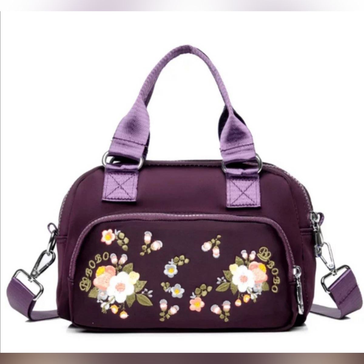 Hand Fashionable Bag Embroidery High Quality Nylon Febric & Zipper Waterproof and Washable use For Women