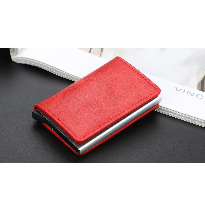 BISI GORO RFID Wallet Aluminum Box Credit Card Holder Pop-Up Clutch Card Case for 2019  Slim Mini Wallet Security Card Case