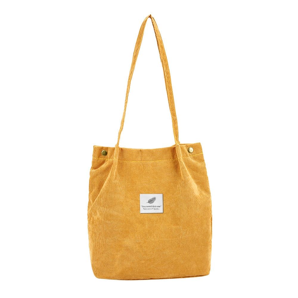 2021 New Shoulder Bags For Women Corduroy Shopper Tote Ladies Casual Handbag Foldable Reusable Shopping Bags bolsos para mujer