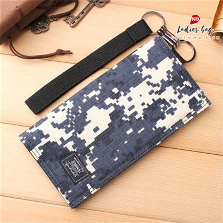 Men walletsCanvas Short wallet cloth Korean style small wallet multi-card pocket internal wallet with zipper 21509
