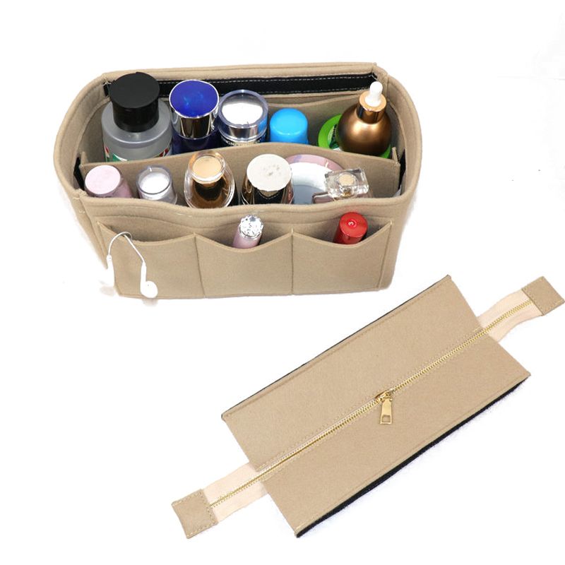 EverToner Felt Insert Bag For Handbag, Travel Inner Purse Portable Cosmetic Bag, Fit Cosmetic Bags Fit Speedy Neverfull