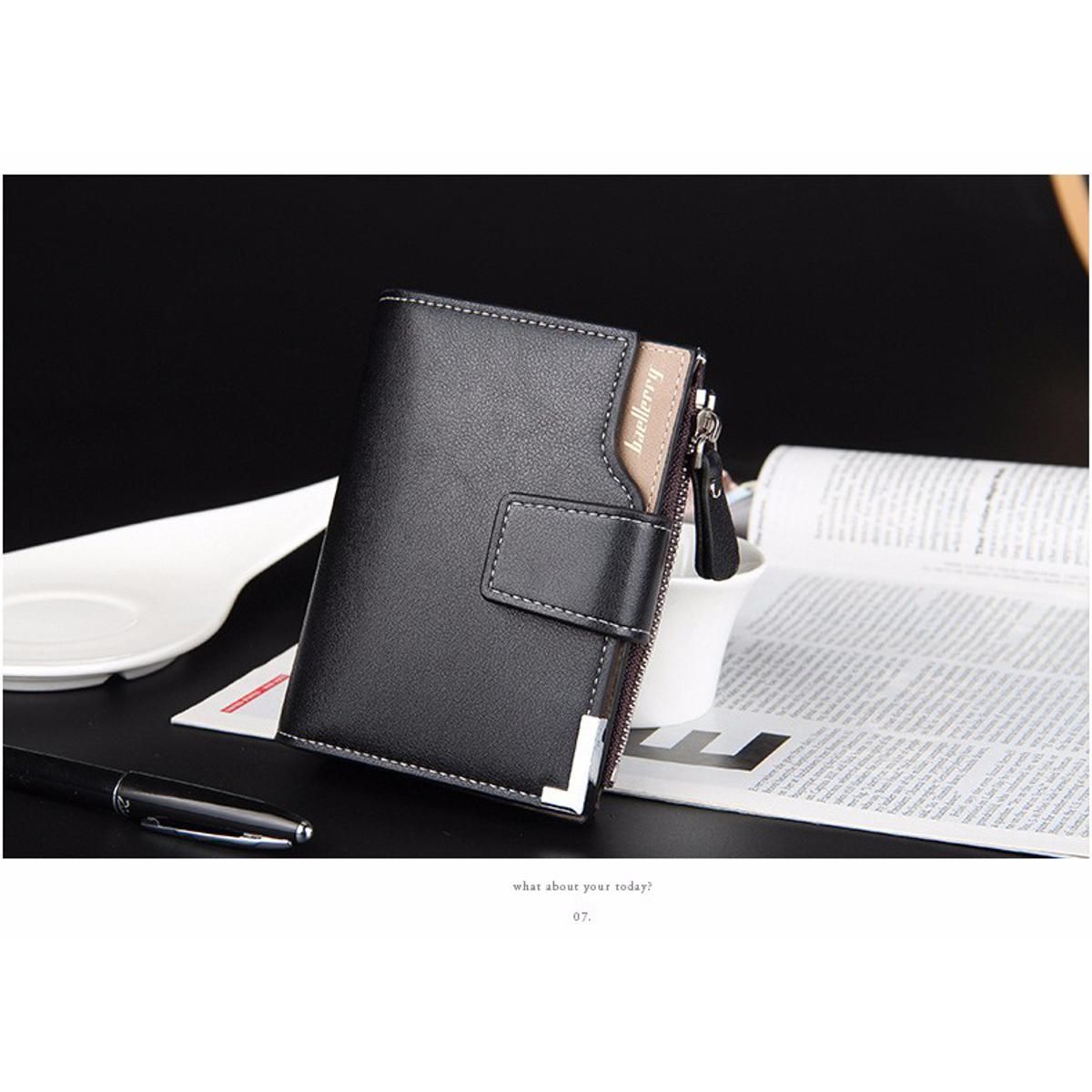Baellerry Brand Wallet Men Purse Short Male Leather Money Wallet
