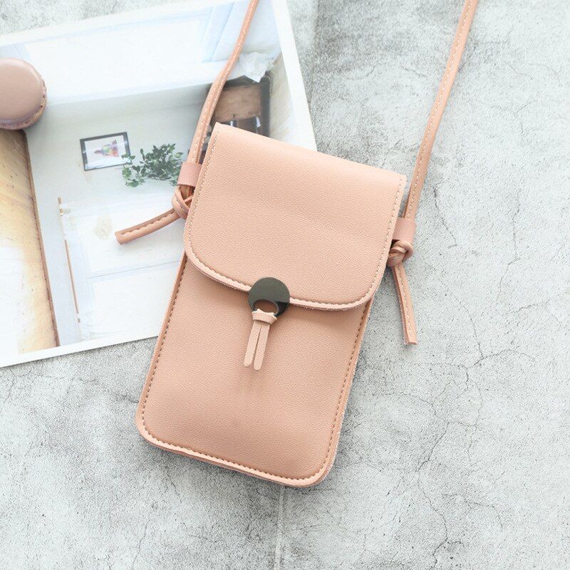 Women Phone Bag  Wallets Leather Shoulder Transparent Bag Student Card Holders Women Handbag Ladies Clutch Purse 2021 New