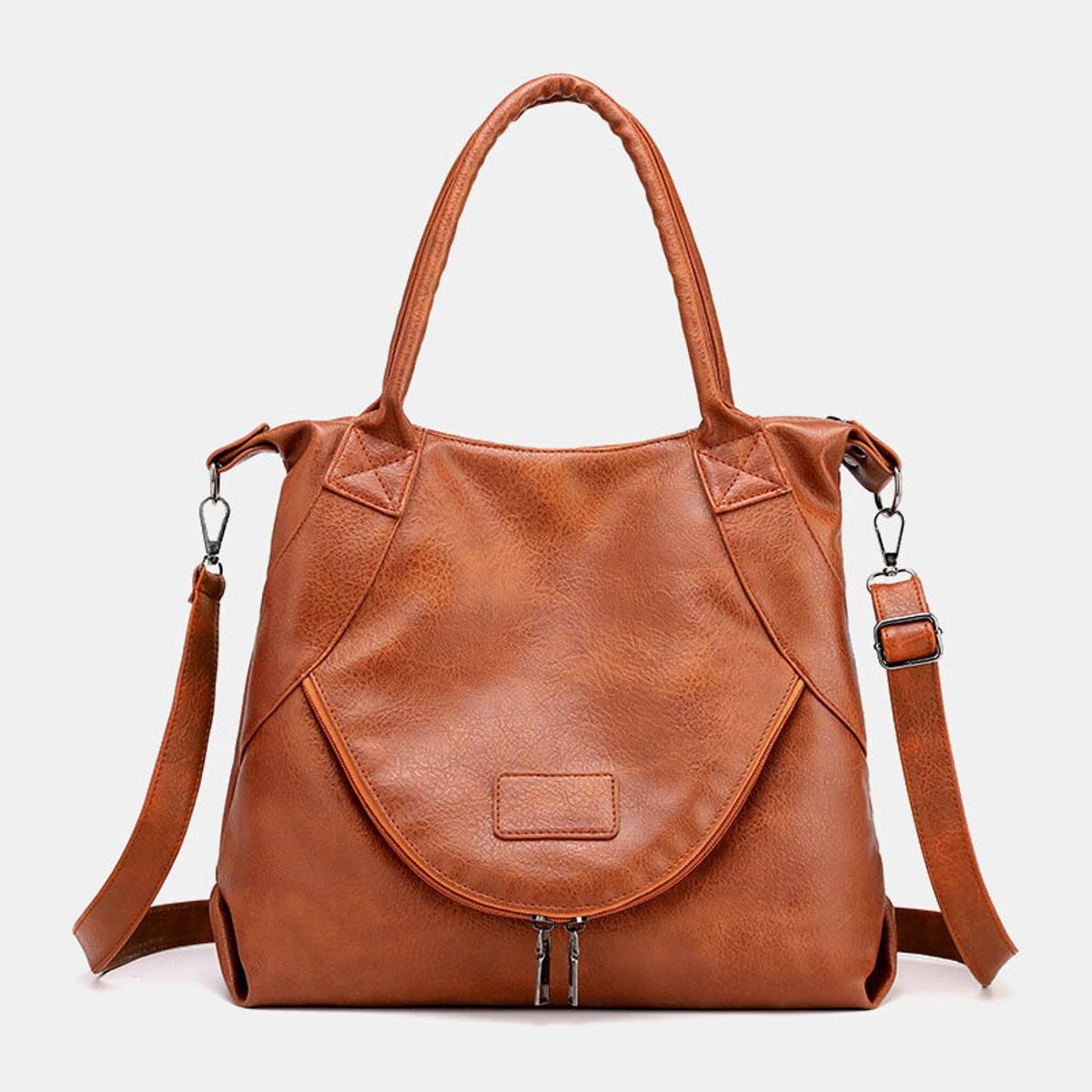 OIMG Women Casual Waterproof Solid Tote Bag Crossbody Bag Handbag