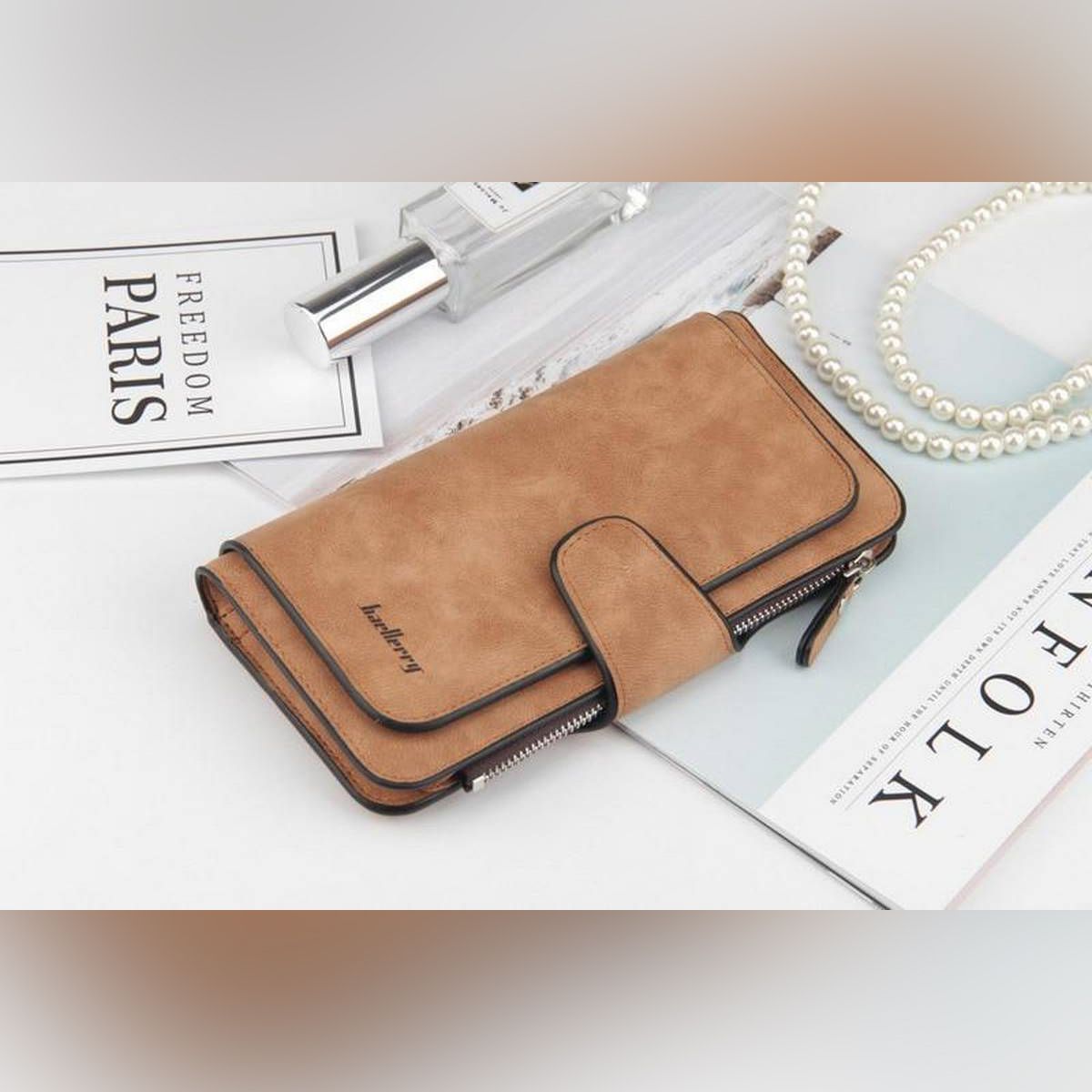 Baellerry Wallet Women Leather Luxury Card Holder Clutch Casual Women Wallets Zipper Pocket Hasp Ladies Wallet Female Purse W196