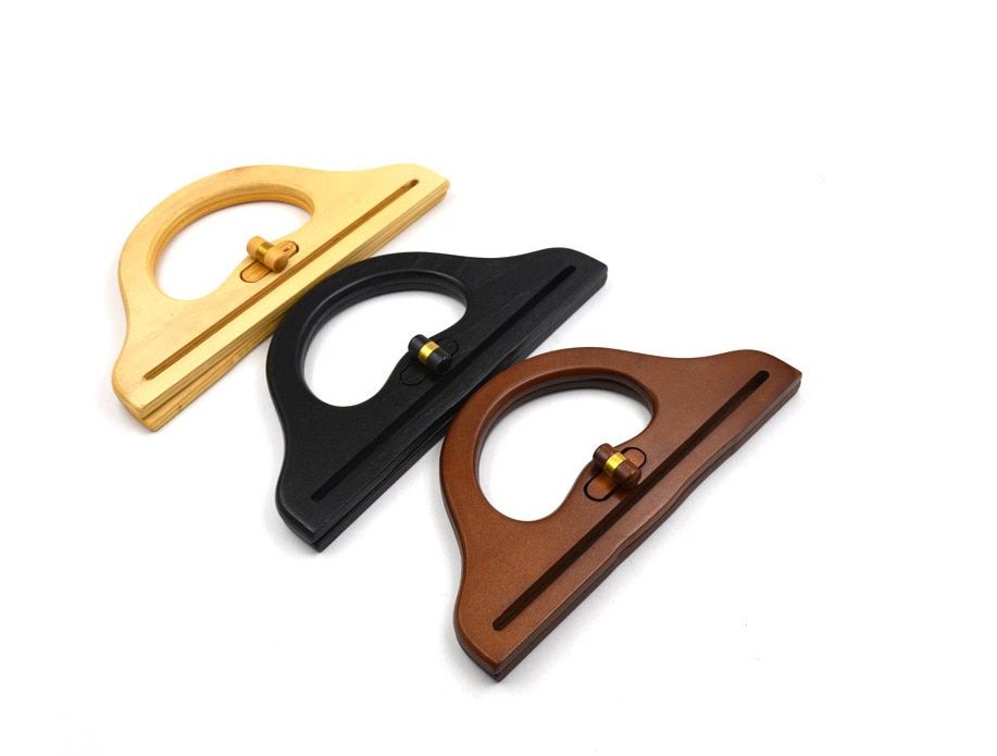 1 Pieces Wooden Purse Frame Diy Accessories Obag Purse Frame Handles Solid Wood Handle Wood Hand Fashion Handbag Parts Dropship