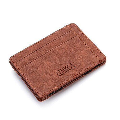 Magic Wallet Magic Money Clip Zipper Coins Wallet Purse Carteira Unisex Nubuck Leather Slim Wallet ID Credit Card Cases