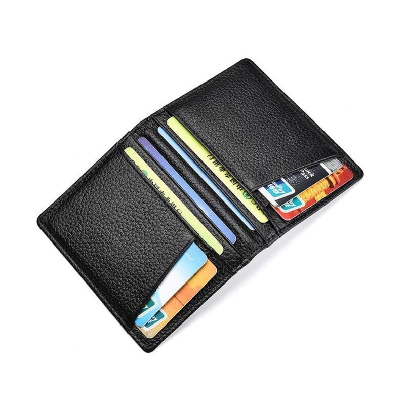 Fashion Men Thin Leather Bifold Id Wallet S1O2 Holder Card Credit Money X7S8
