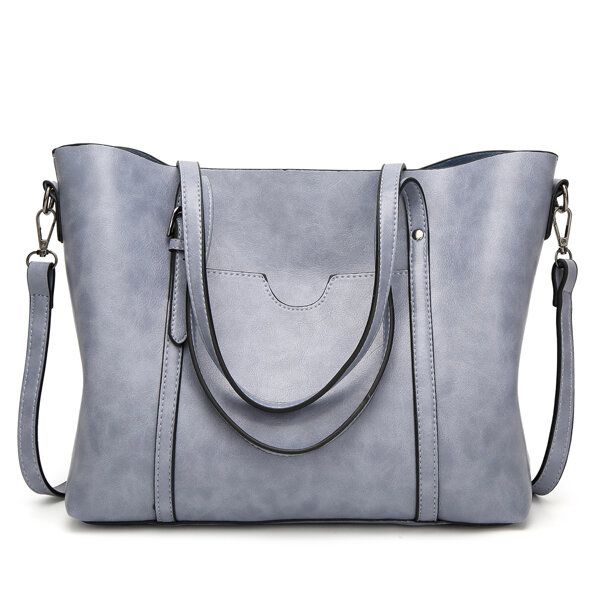 OIMG Women Tote Handbags Vintage Front Pocket Shoulder Bag Large Capacity Crossbody Bags