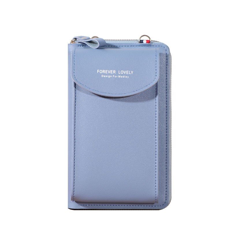 Women's Wallet Shoulder Mini Leather Bags Straps Mobile Phone Big Card Holders Wallet Handbag Money Pockets Girls Small Bags