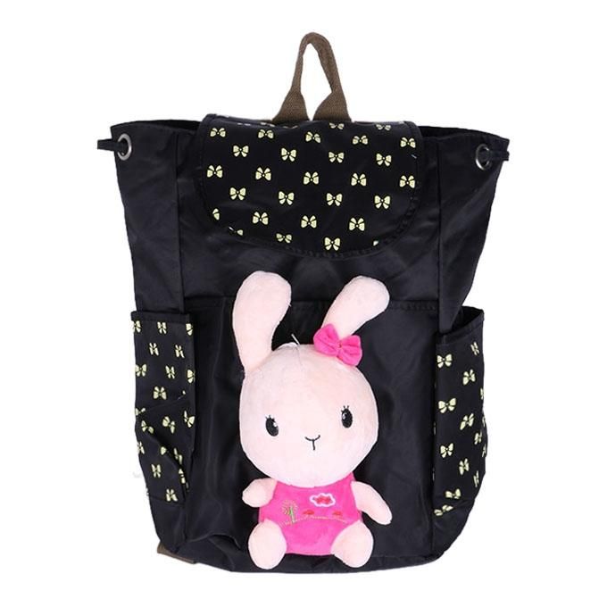 Black Synthetic Backpack For Women