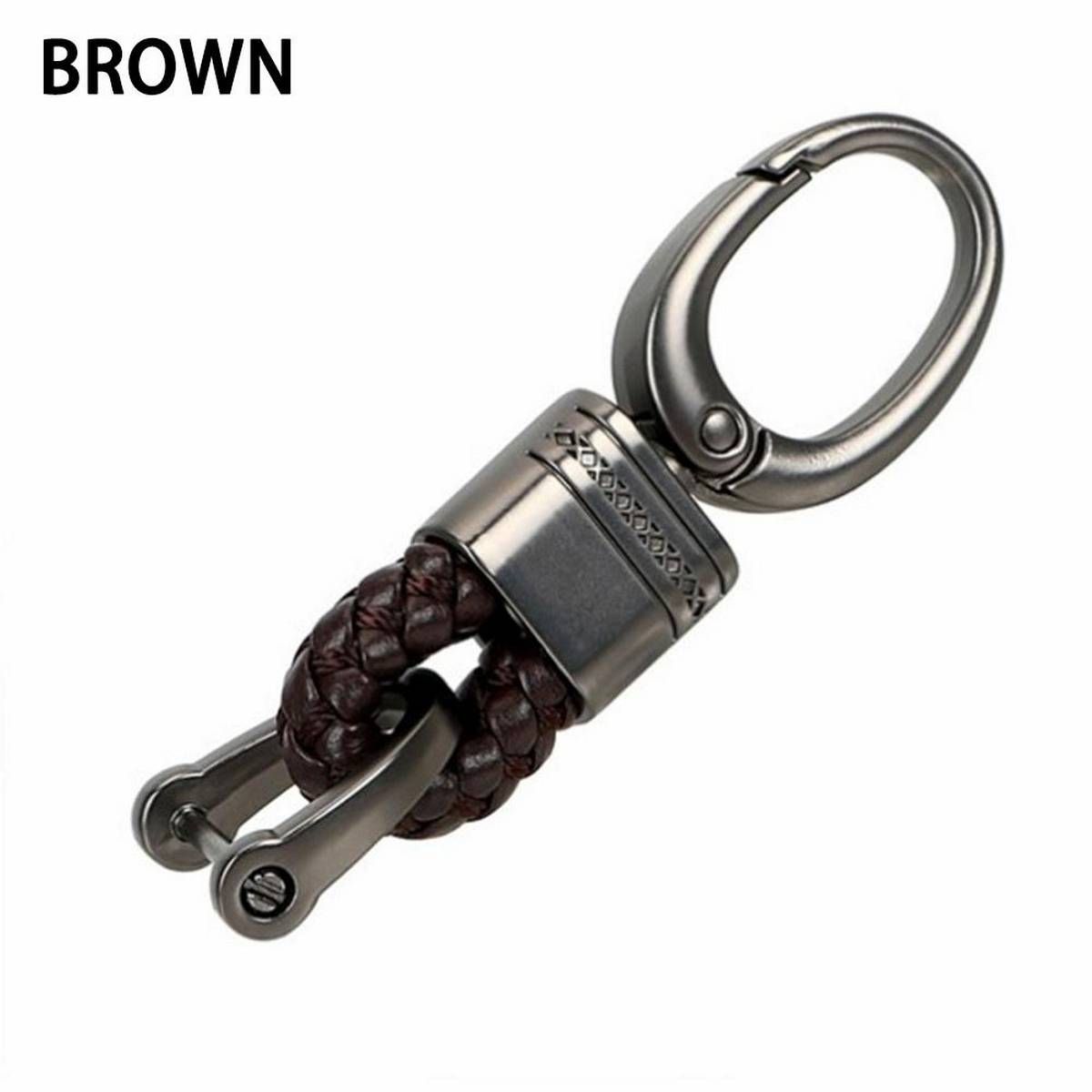 1 PC Gift Hanger Leather Keyfob Organizer Keychain Key Chain Key Rings Car Key Holder Hand Woven Buckle