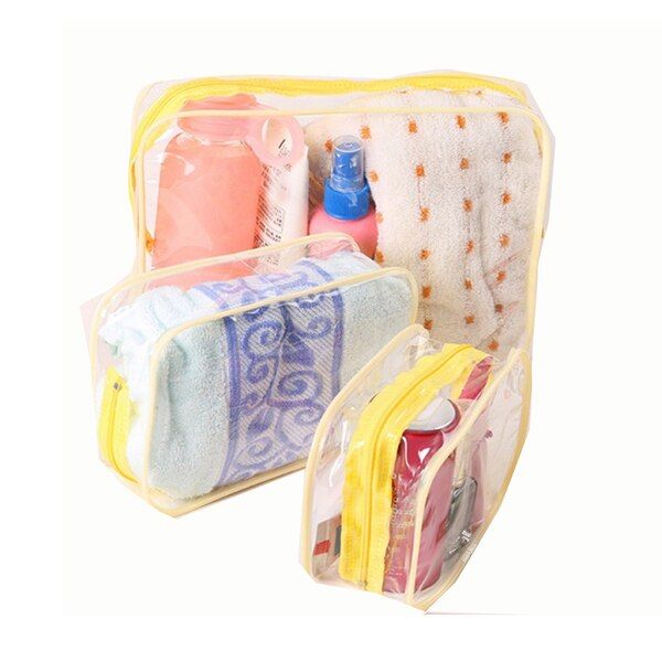eTya Transparent PVC Cosmetic Bag Travel Organizer Women Clear Zipper Makeup Bag Beauty Case Make Up Tote Bath Wash Bags Handbag