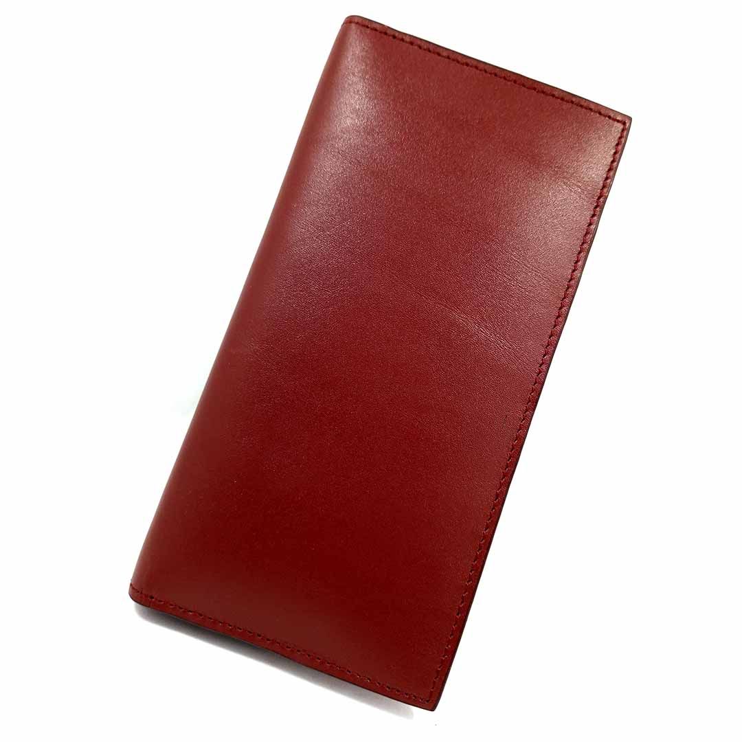 Leather Long wallet for men's - red color long wallet money bag, cardholder for gens