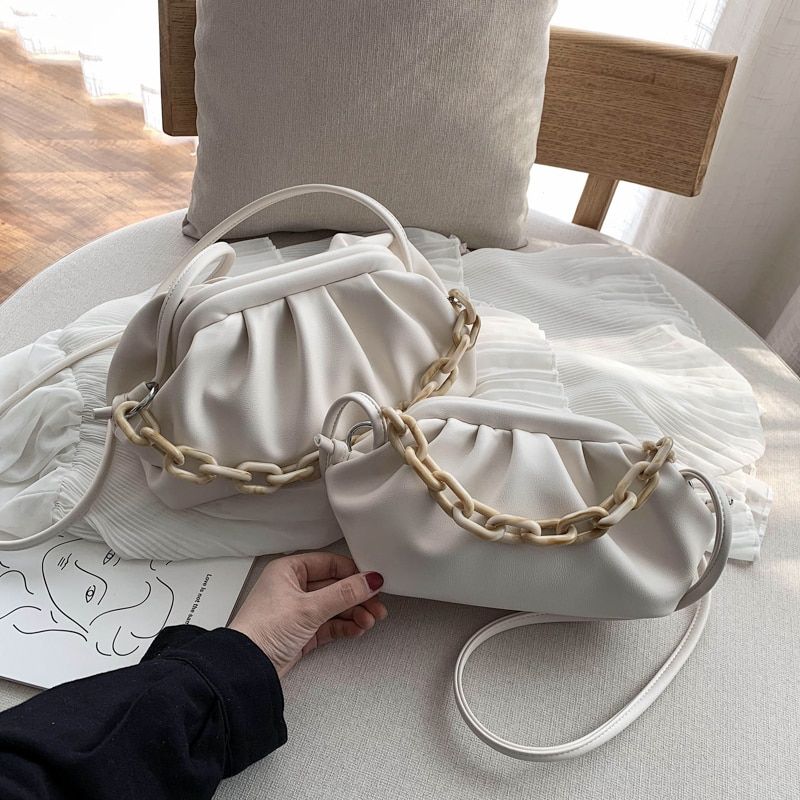 Luxury Shoulder Bag For Women Large Capacity Soft Leather Single Shoulder Dumpling Bag Handbag Day Clutches Small Messenger Bag