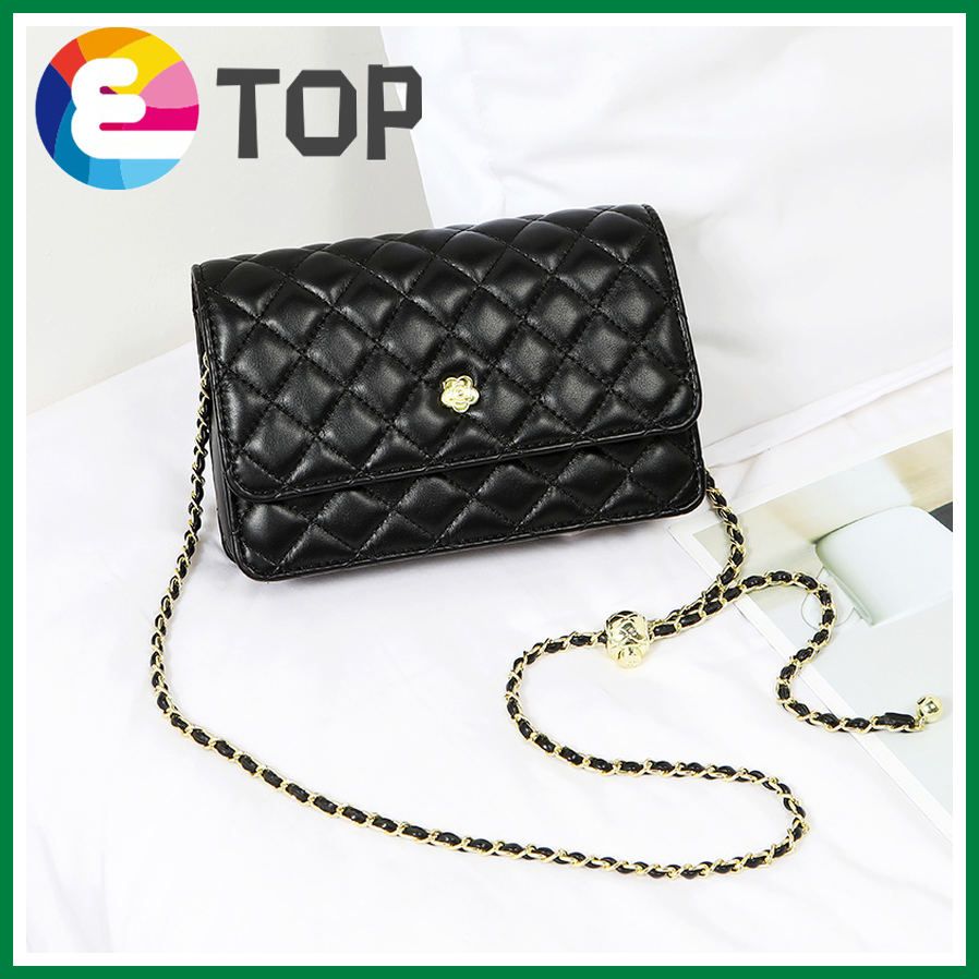 Women's bag Korean version of the diamond shoulder bag summer personality bag cover flower diagonal purse