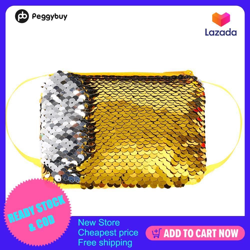 Mermaid Sequins Coin Purse Square Wallet Kids Girls Glittering Clutch Bags [new store/cheapest price]