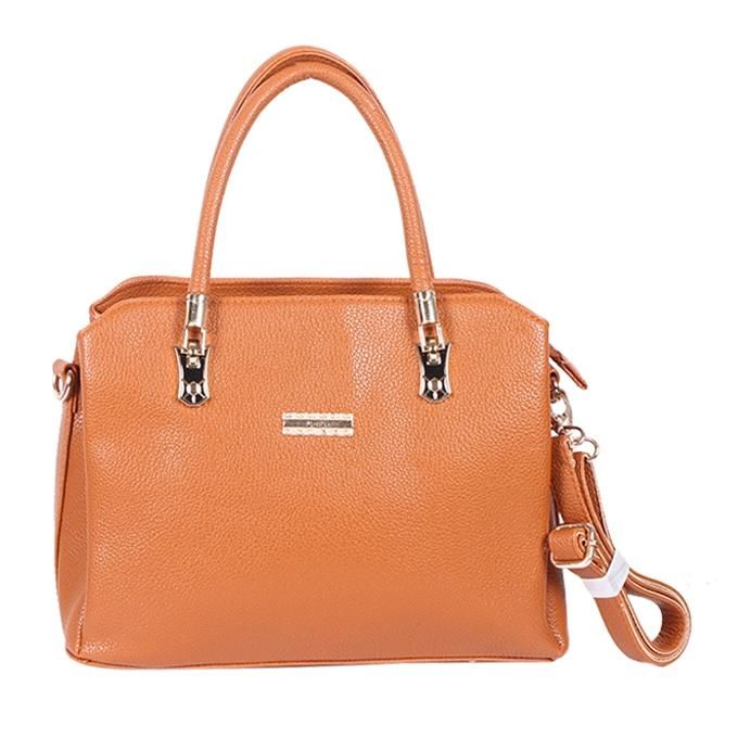 Chocolate Artificial Leather Handbag For Women