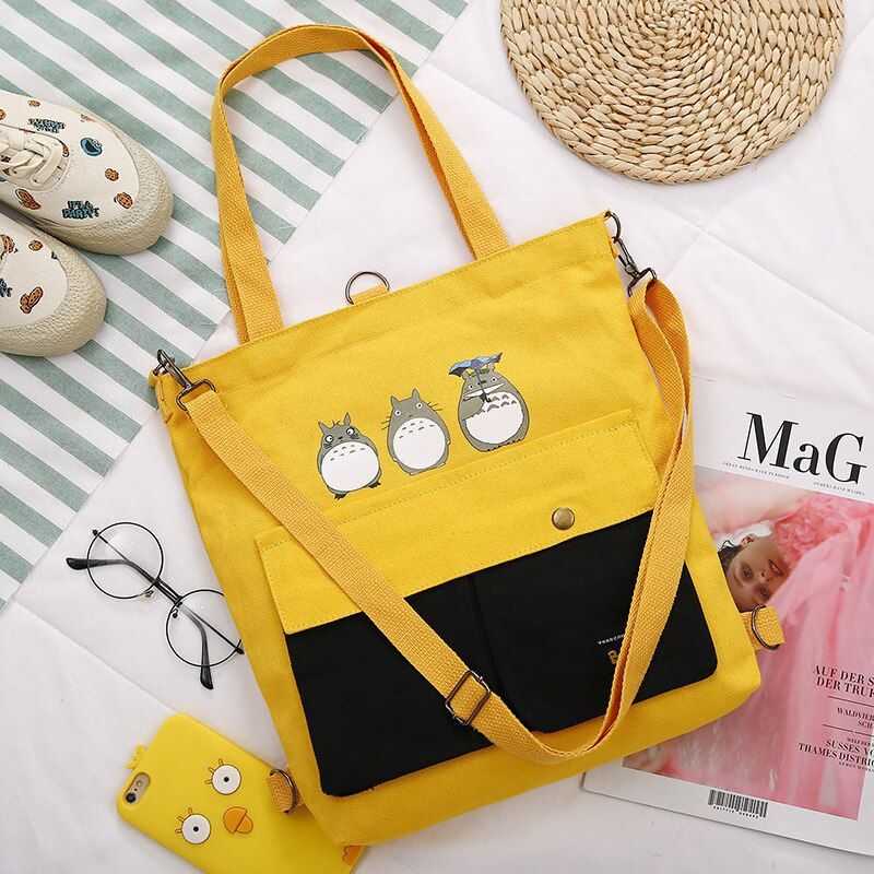 Women Backpack 2020 New Fashion Cartoon Printing Female Cute Canvas Shoulder Bags Soft Girls Student Backpacks School Bags