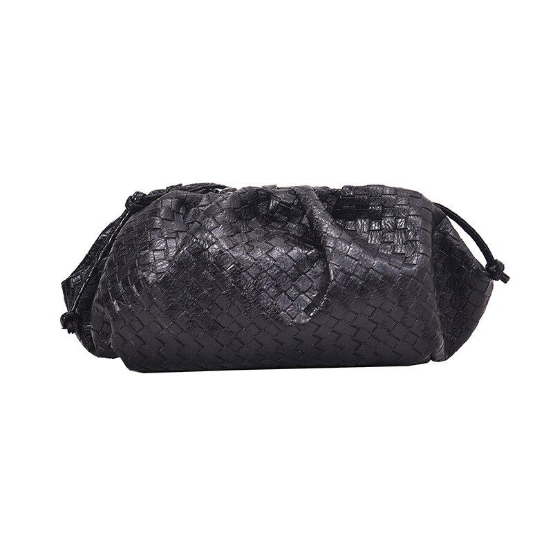 Ins Weaving PU Leather Cloud Soft Wrinkled Dumpling Shoulder Messenger Luxury Hands Women Designer Evening Clutches Pouch Ladies handbag