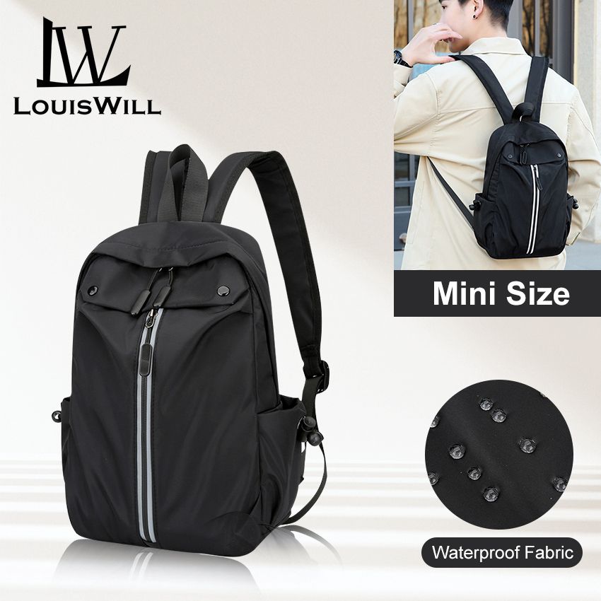 LouisWill Outdoor Backpack Men's Casual Travel Bag Waterproof Mountaineering School Bag Sport Large Oxford Notebook Backpack Travel Backpack with USB Charging Port