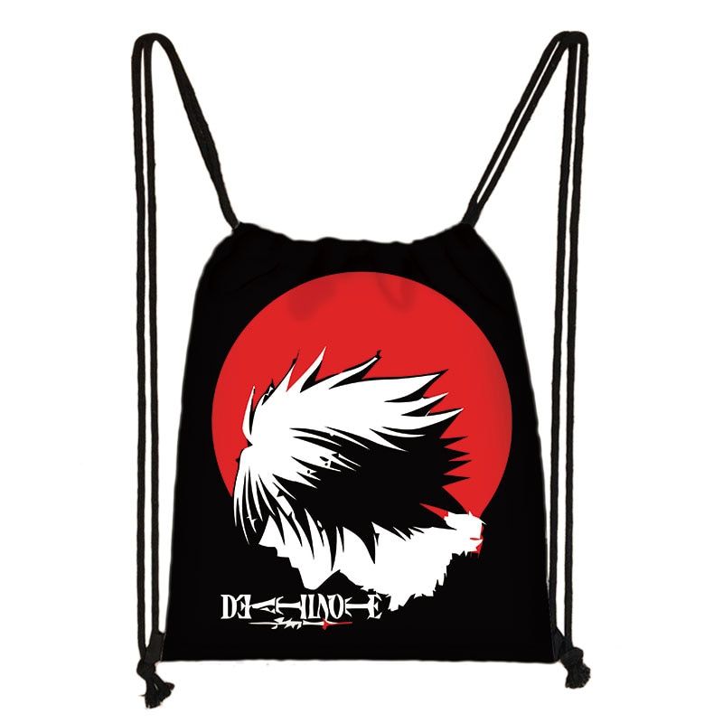 Anime Death ShinigaRyuk Backpack Women Travel Bags Girls Daypack Japanese Manga Light YagaL Drawstring Bag Bookbag