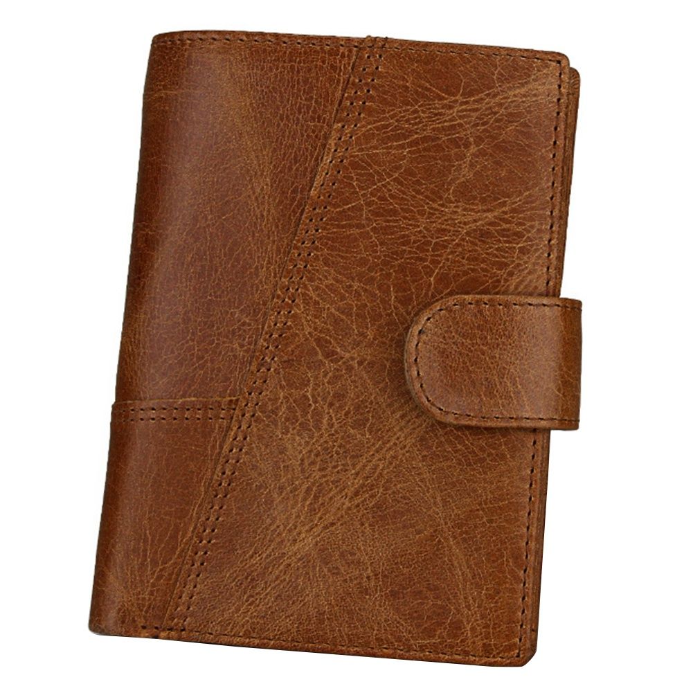 PU Men Wallet Retro Men Wallet European and American Fashion Wallet Leather Card Case Brown