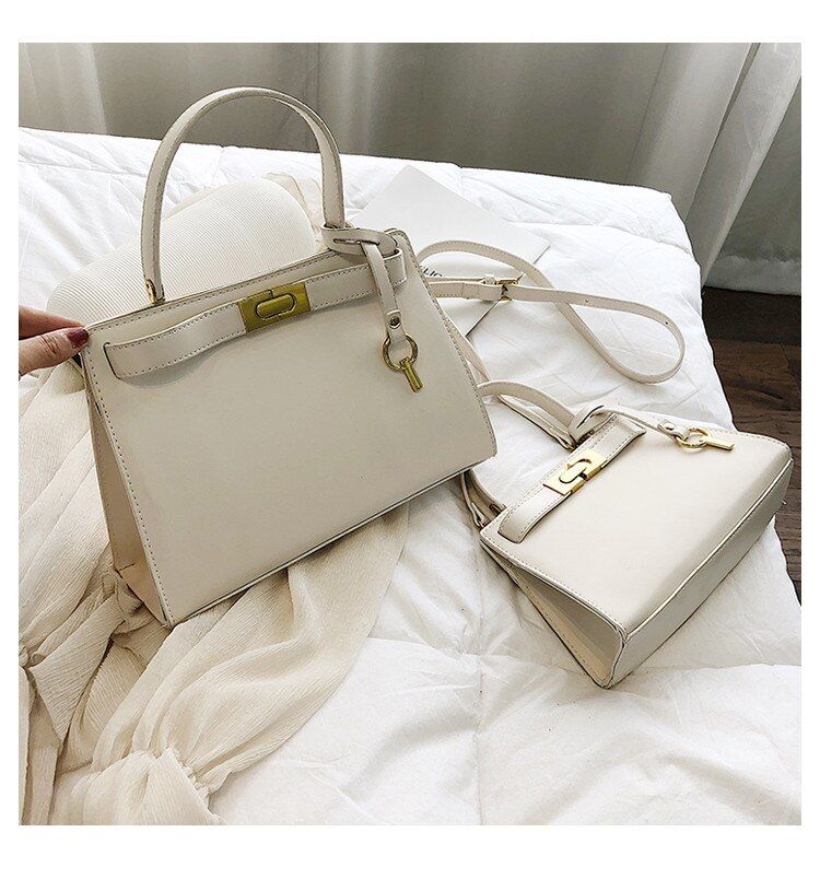 TOYOOSKY Fashion Women Handbags Solid Pu Leather Shoulder Bag Anti-theft Hasp Ladies Crossbody Bags Office Wedding Small Flap