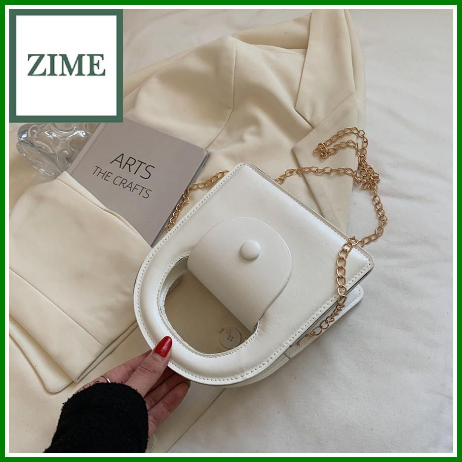 Early autumn small bag women's bag new trendy fashion metal chain messenger bag simple casual shoulder small square bag