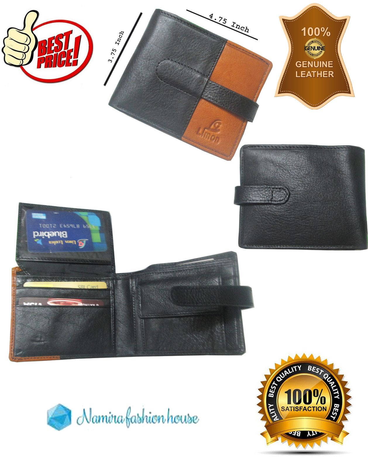 Wallet for Men or Boys Leather  Leather Wallet Money Bag Credit Card Holder