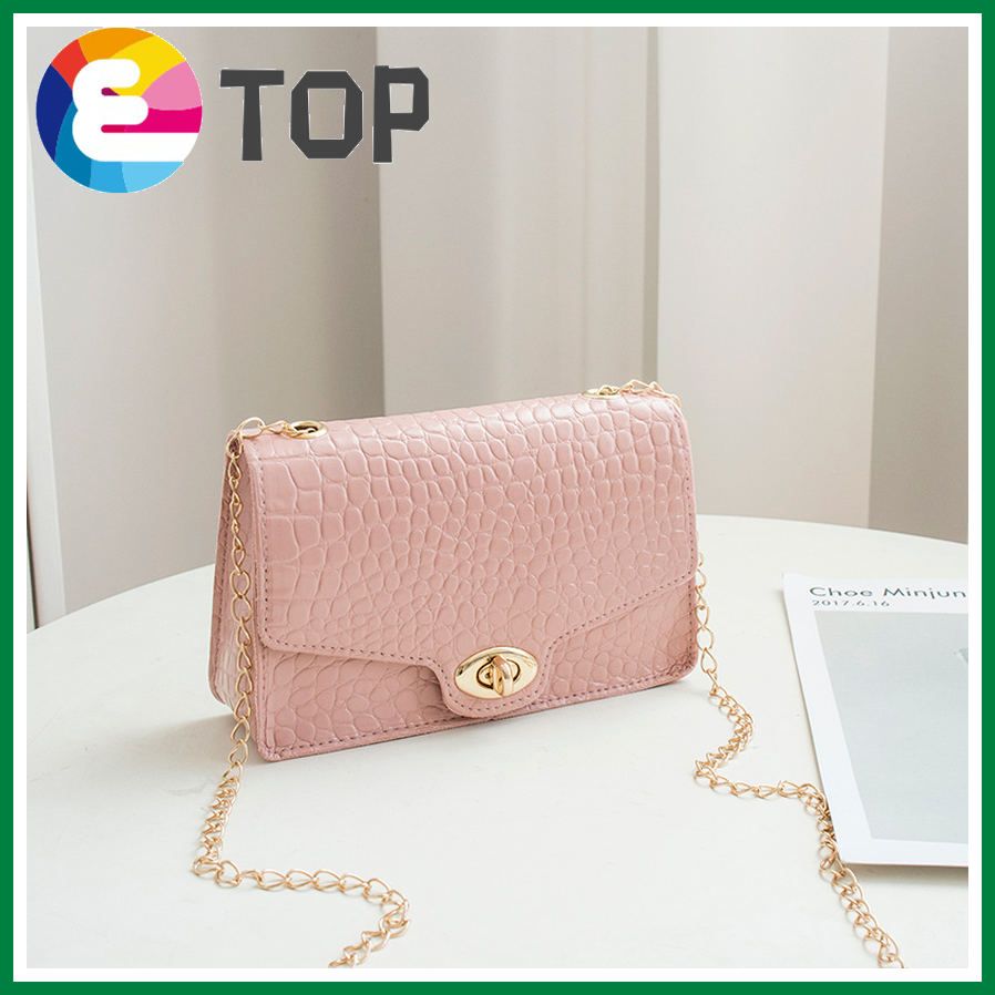 Autumn and winter Korean version of the crocodile pattern lock chain change small square bag shoulder personality simple female bag